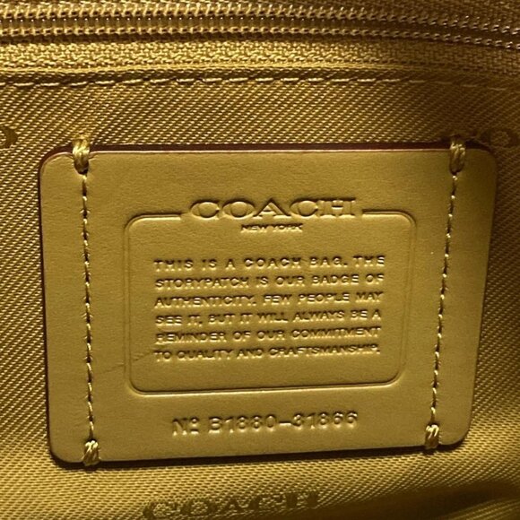 Auth COACH Edie Shoulder Bag 31 Signature Leather with Striped Rivets 31866 - Picture 8 of 8